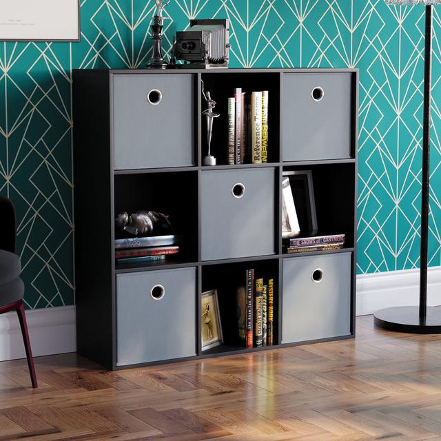 Herm Bookcase 17 Stories Colour: Black on Productcaster.