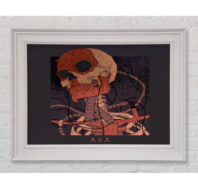 Japanese Skeleton Framed Print Happy Larry Size: 100cm H x 141.4cm W x 8cm D on Productcaster.