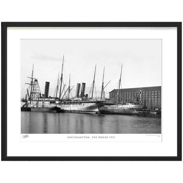 'Southampton, the Docks 1917' by Francis Frith - Picture Frame Photograph Print on Paper The Francis Frith Collection Size: 40cm H x 50cm W x 2.3cm D on Productcaster.