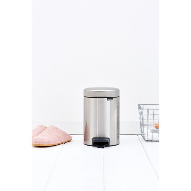 Brabantia NewIcon 3 Litre Soft Closing Pedal Bin Brabantia Colour: Matt Steel (Fingerprint Proof) on Productcaster.