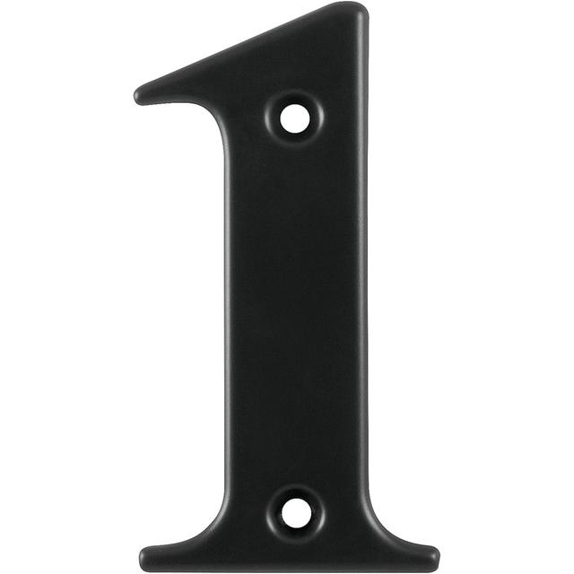 Hutner 7.9Cm H Metal Surface Mount House Number 17 Stories Colour: Black, Number: 1 on Productcaster.