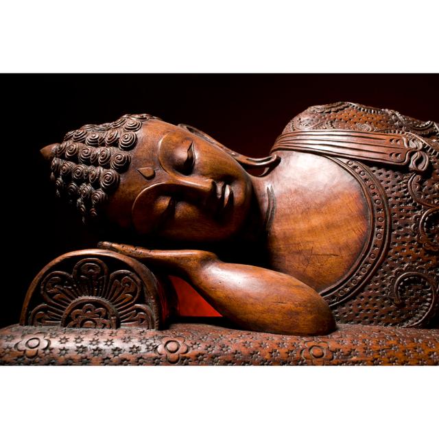 Wooden Buddha Statue by Kordovsky - Wrapped Canvas Print Latitude Vive Size: 30cm H x 46cm W x 3.8cm D on Productcaster.