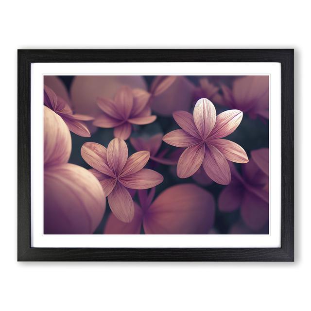 XH1022-6822X Peaceful Flowers - Picture Frame Print ClassicLiving Frame Colour: Black, Size: 34cm H x 46cm W on Productcaster.