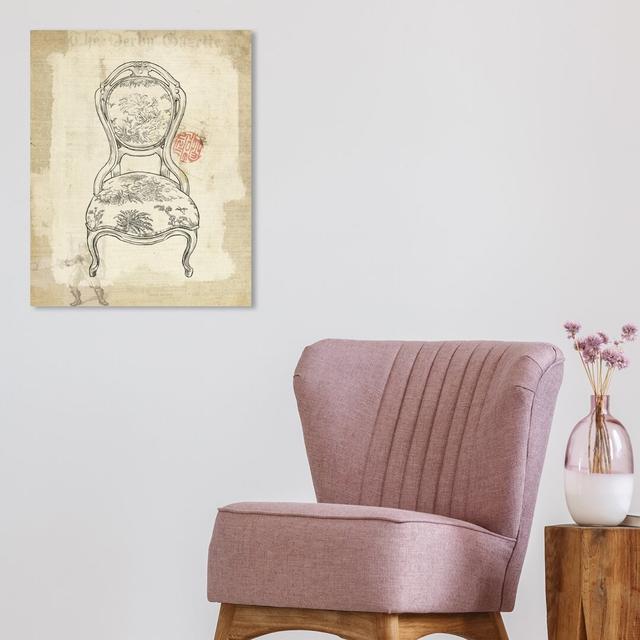 'Victorian Chair III' Graphic Art on Wrapped Canvas East Urban Home Size: 114.3 cm H x 91.4 cm W on Productcaster.