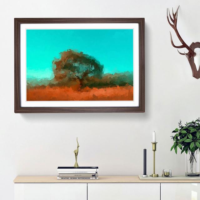 Gazing at the Tree in Abstract - Picture Frame Painting Print East Urban Home Size: 62cm H x 87cm W x 2cm D, Frame Option: Walnut Framed on Productcaster.