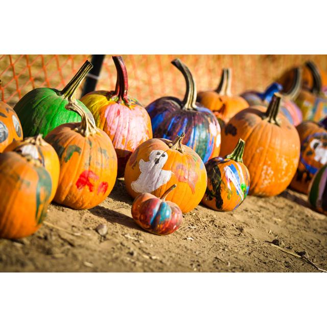 Painted Pumpkin - Wrapped Canvas Photograph Brambly Cottage Size: 61cm H x 91cm W on Productcaster.