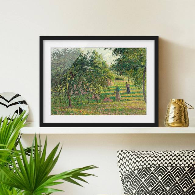 Apple trees by Camille Pissarro - Picture Frame Art Print on Paper East Urban Home Frame Options: Matt black, Size: 70cm H x 100cm W on Productcaster.