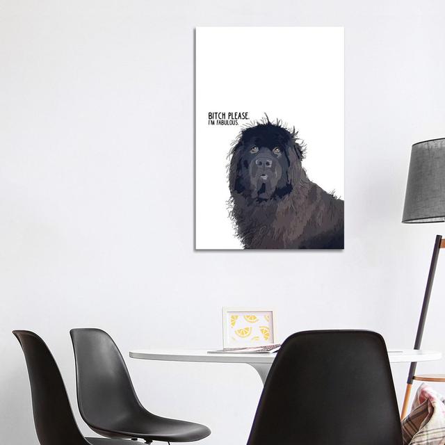 Bitch Please Newfie von Sketch And Paws - Gallery-Wrapped Canvas Giclée on Canvas Lark Manor Größe: 101,06 cm H x 66,04 cm B x 3,81 cm T, Format: Lein on Productcaster.