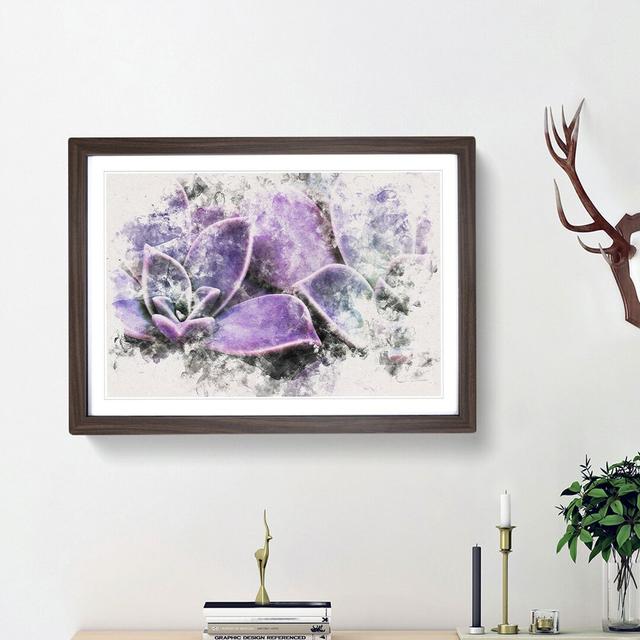 Lilac & Green Succulent Plant - Picture Frame Painting Print East Urban Home Frame Option: Walnut Framed, Size: 40cm H x 60cm W x 2cm D on Productcaster.