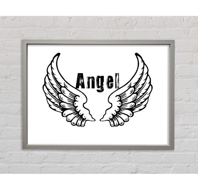 Angel Wings 2 White - Single Picture Frame Art Prints on Canvas Bright Star Size: 84.1cm H x 118.9cm W x 3.3cm D on Productcaster.