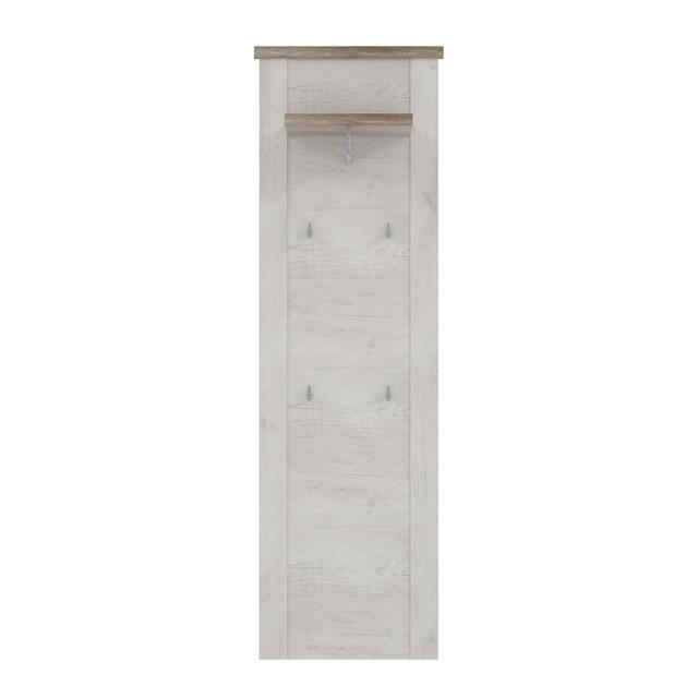 Allen Wall Mounted Coat Rack Foundstone Colour: Pinia White/Oak Antique on Productcaster.