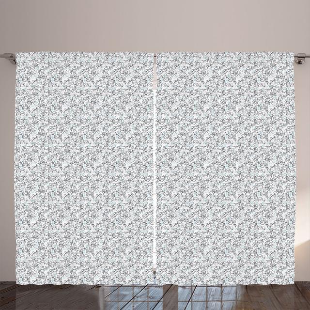 Rustic curtain, damask antique curls, gray light blue and white ColorD Shower Curtain on Productcaster.