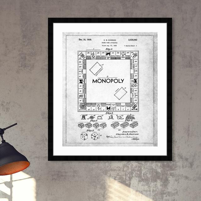 Monopoly 1935 - Noir - Single Picture Frame Print East Urban Home Size: 81 cm H x 66 cm W on Productcaster.