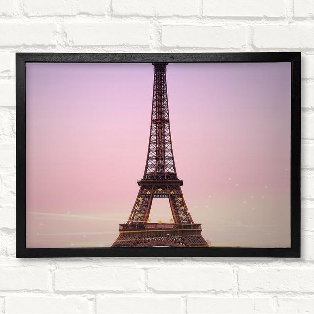 Eiffel Tower Sunset 4 Framed Print Brayden Studio Size: 29.7cm H x 42cm W on Productcaster.