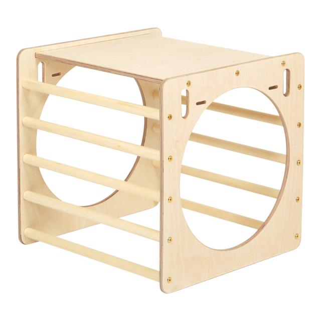 Activity cube wood in pastel colors KateHaa Colour: Beige on Productcaster.