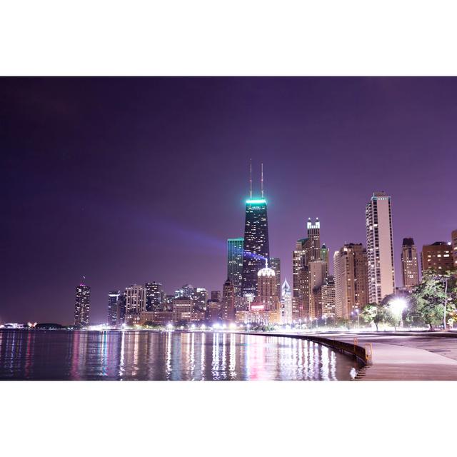 Chicago at Night by Maksymowicz - Wrapped Canvas Photograph 17 Stories Size: 51cm H x 76cm W on Productcaster.