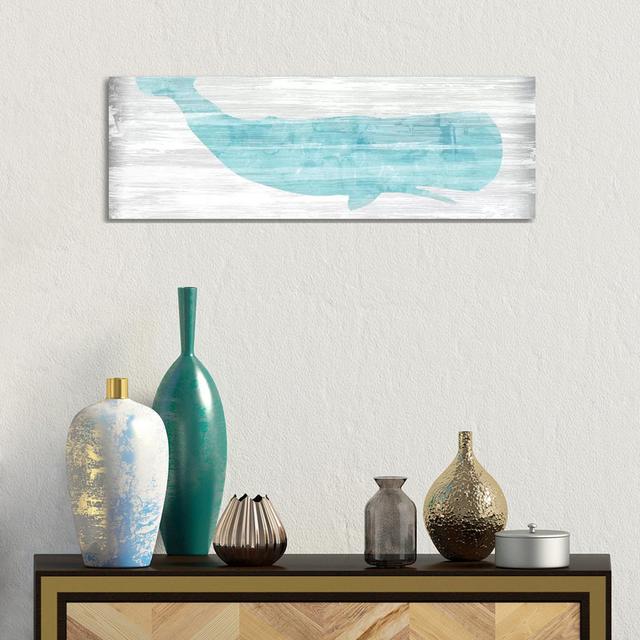 Weathered Whale by June Erica Vess - Wrapped Canvas Panoramic Gallery-Wrapped Canvas Giclée Longshore Tides Size: 30.48cm H x 91.44cm W x 3.81cm D on Productcaster.