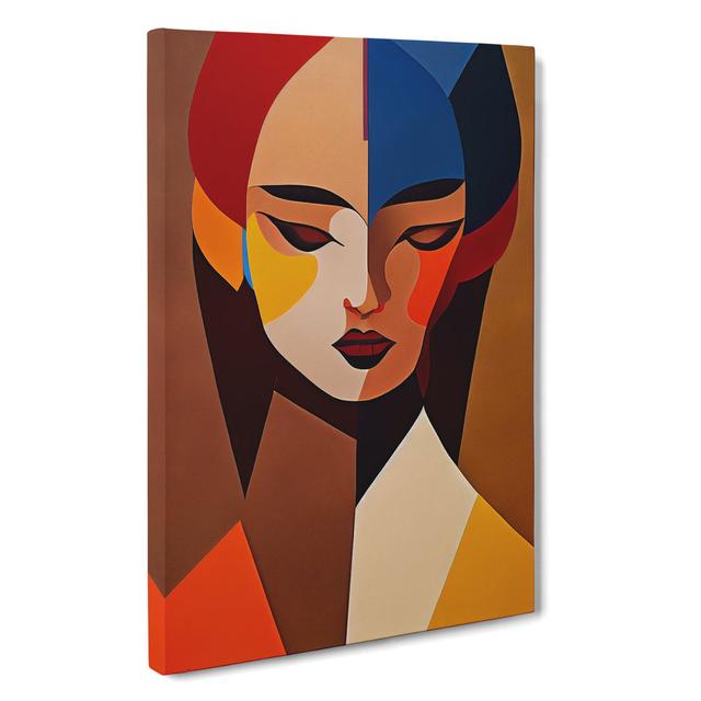 Portrait Of A Woman No.4 - Wrapped Canvas Print Metro Lane Size: 60cm H x 40cm W x 3cm D on Productcaster.