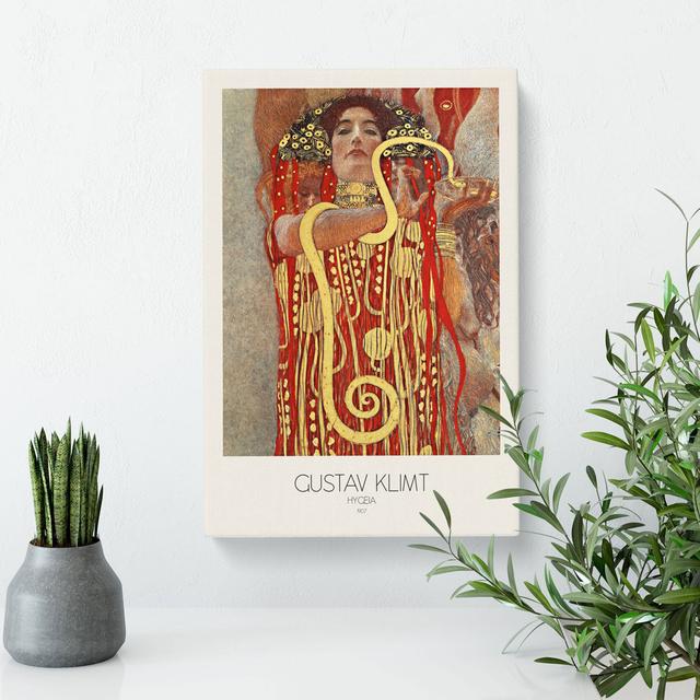 Hygeia With Border by Gustav Klimt - Wrapped Canvas Painting East Urban Home Size: 60cm H x 40cm W x 3cm D on Productcaster.