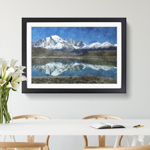 Lake and Mountain in Argentina - Picture Frame Graphic Art East Urban Home Frame Option: Black Framed, Size: 27cm H x 36cm W x 2cm D on Productcaster.