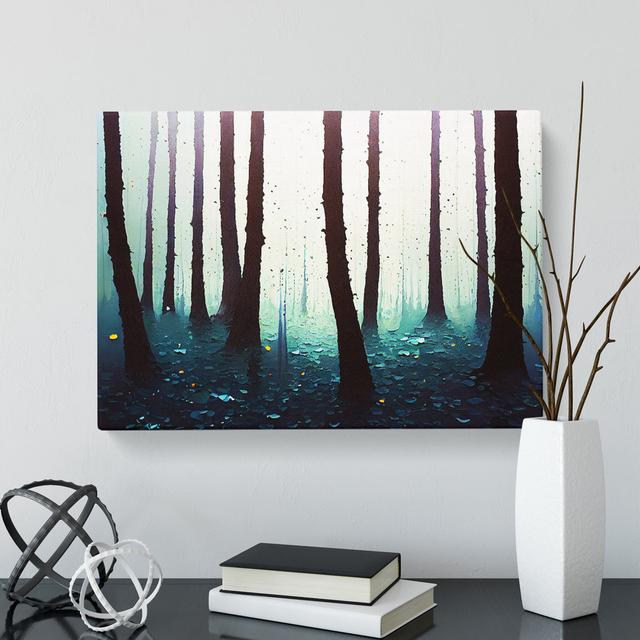 Dripping Paint Forest - Wrapped Canvas Graphic Art Alpen Home Size: 35cm H x 50cm W x 3cm D on Productcaster.