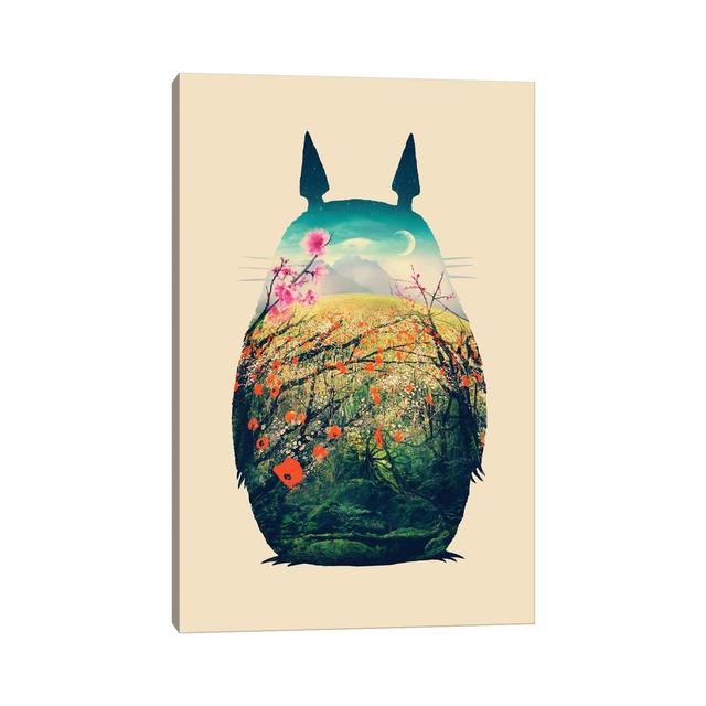 Tonari No Totoro by Victor Vercesi - Wrapped Canvas Painting Union Rustic Size: 66" H x 46" W on Productcaster.