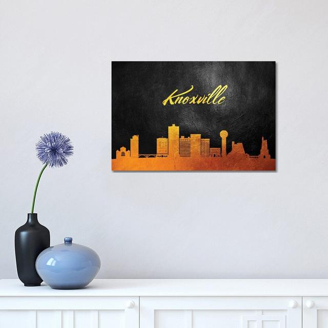 Knoxville Tennessee Gold Skyline by Adrian Baldovino - Wrapped Canvas Graphic Art Ebern Designs Size: 30.48cm H x 45.72cm W x 1.91cm D on Productcaster.