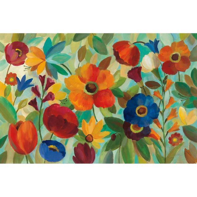 Summer Floral V by Silvia Vassileva - Wrapped Canvas Painting Print Rosalind Wheeler Size: 51cm H x 76cm W on Productcaster.