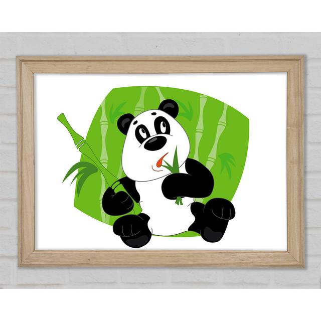 Panda isst Bambus Weiß - Einzelner Bilderrahmen Kunstdrucke Bright Star Größe: 84,1 cm H x 118,9 cm B x 1,5 cm T on Productcaster.