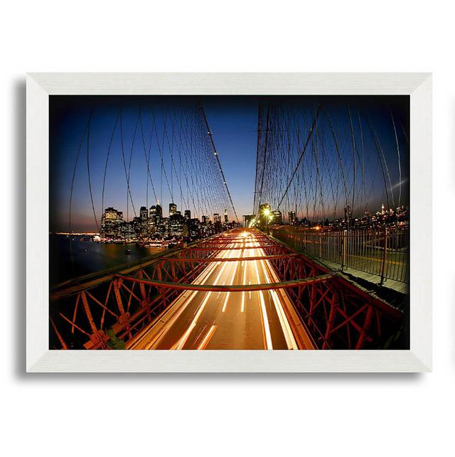 Brooklyn Bridge to New York City - Single Picture Frame Art Prints Latitude Run Size: 59.7cm H x 84.1cm W on Productcaster.