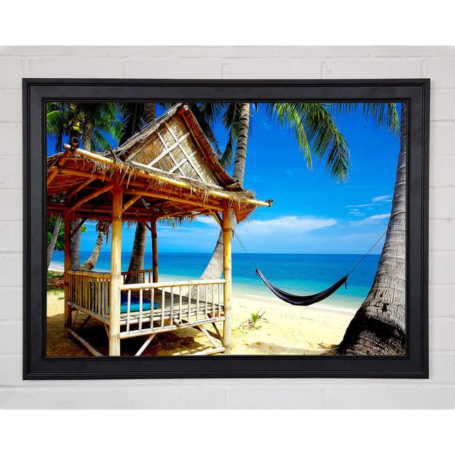 Tropical Resort- Framed Print Highland Dunes Size: 42cm H x 59.7cm W x 1.5cm D on Productcaster.