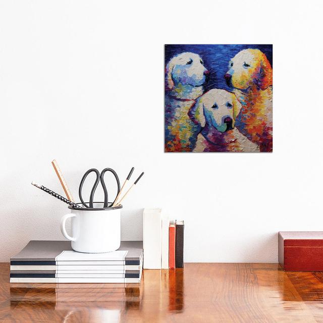 Family Portrait by Mona Edulesco - Wrapped Canvas Painting ClassicLiving Size: 30.48cm H x 30.48cm W x 1.91cm D on Productcaster.