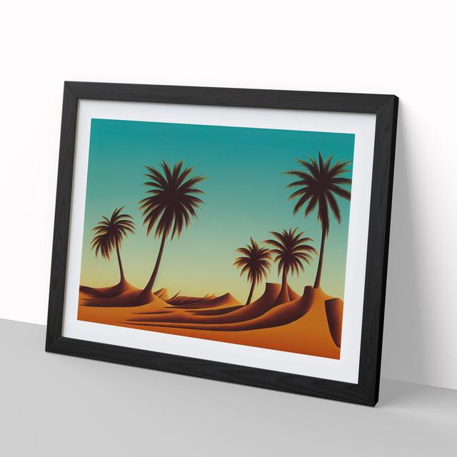 Eccentric Palm Trees - Picture Frame Graphic Art Bay Isle Home Size: 34cm H x 46cm W x 2cm D, Frame Colour: Black Frame on Productcaster.