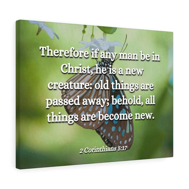 New Creature 2 Corinthians 5:17 - Wrapped Canvas Print Blue Elephant Size: 30cm H x 41cm W on Productcaster.