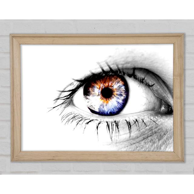 Strange Eye - Einzelner Bilderrahmen Kunstdrucke Ebern Designs Größe: 29,7 cm H x 42 cm B x 1,5 cm T on Productcaster.