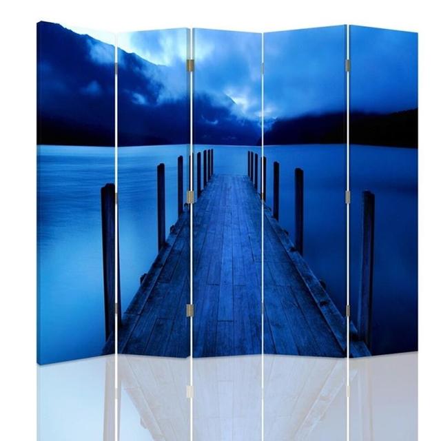 Abbas-Hussein 5 Panel Room Divider 17 Stories Size: 170cm H x 180cm W x 2.2cm D on Productcaster.