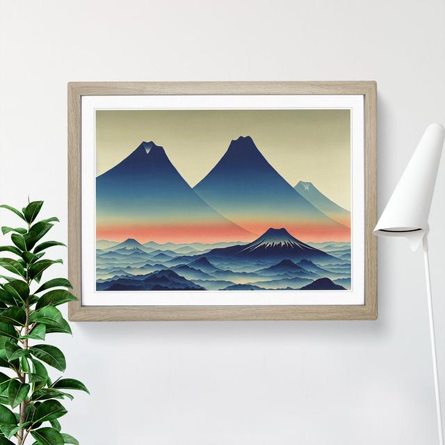 Pure Japanese Mountains - Single Picture Frame Print Alpen Home Size: 34cm H x 46cm W x 2cm D, Frame Colour: Oak on Productcaster.