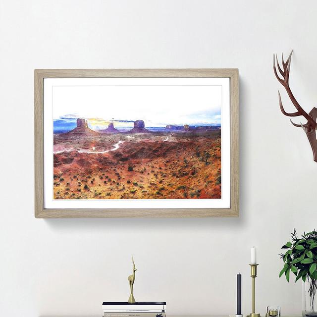 Monument Valley - Picture Frame Graphic Art Print East Urban Home Frame Option: Oak Framed, Size: 45cm H x 63cm W x 2cm D on Productcaster.