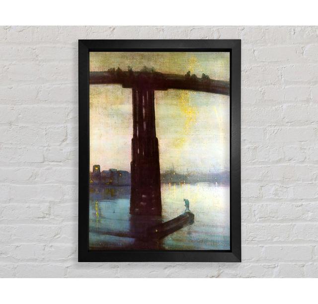 Whistler The Old Battersea Bridge Framed Print Rosalind Wheeler Format: Black Framed Paper, Size: 84.1cm H x 59.7cm W x 3.4cm D on Productcaster.