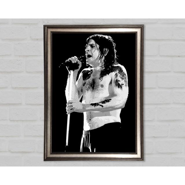 Ozzy Osbourne - Print Rosalind Wheeler Size: 29.7cm H x 21cm W x 1.5cm D, Format: Matte Black Framed Paper on Productcaster.