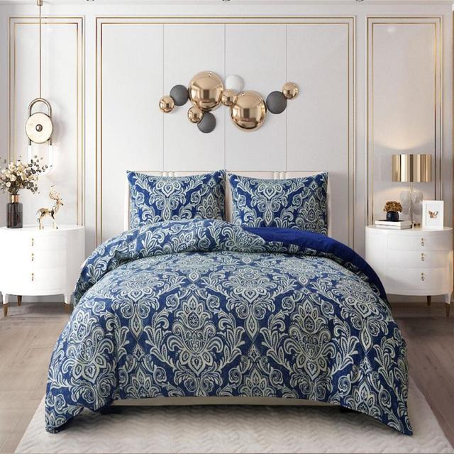 Aleenah Cotton Blend Duvet Cover Set with Pillow Shams Marlow Home Co. Size: Super King - 2 Standard Pillowcases on Productcaster.