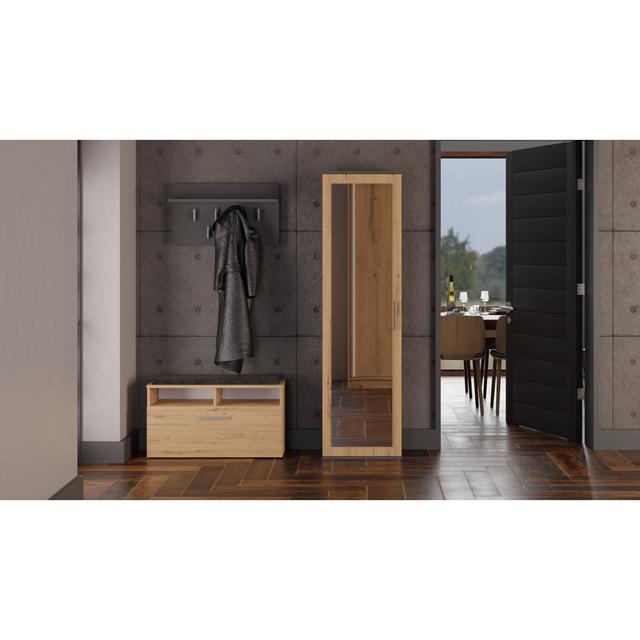 Hyland 1 Door Wardrobe Zipcode Design Finish: Anthracite/Artisan on Productcaster.