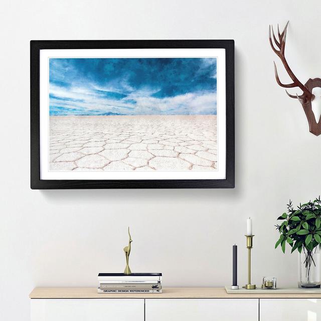 Salar De Uyuni Salt Flat in Bolivia - Picture Frame Painting Print East Urban Home Frame Option: Black Framed, Size: 45cm H x 63cm W x 2cm D on Productcaster.