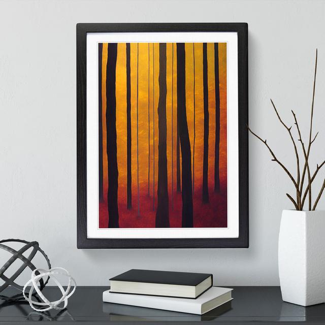 Boho Forest - Single Picture Frame Print Alpen Home Frame Colour: Black, Size: 34cm H x 25cm W x 2cm D on Productcaster.