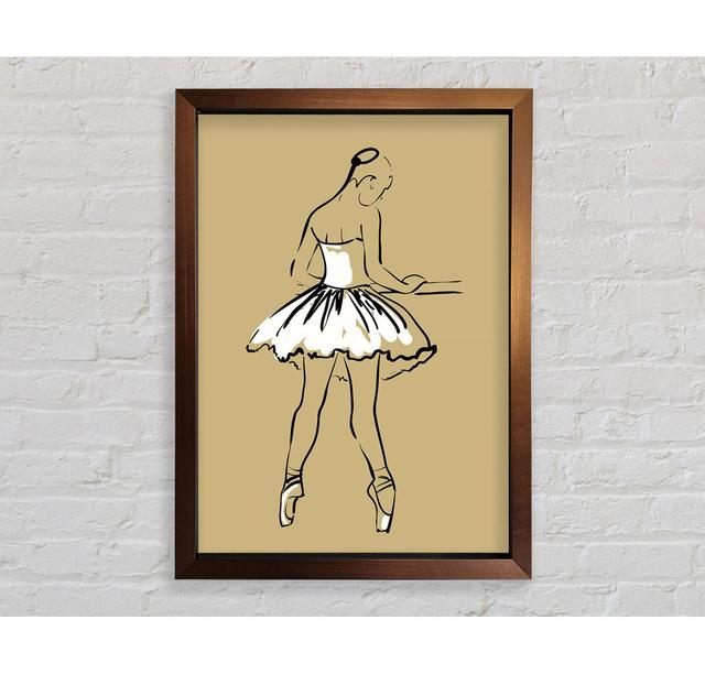 Beige Weiß Ballerina 2 - Einzelner Bilderrahmen Kunstdrucke Bright Star Größe: 59,7 cm H x 42,1 cm B on Productcaster.