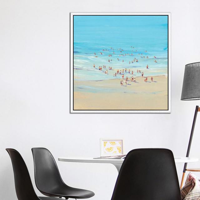 Beach Day I Highland Dunes Size: 93.98cm H x 93.98cm W x 3.81cm D, Format: White Floater Framed on Productcaster.