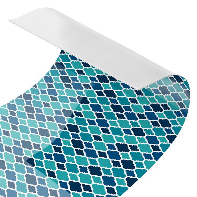 Ashville PVC Tile in Turquoise Bloomsbury Market Material: Premium, Size: 80 x 200cm on Productcaster.