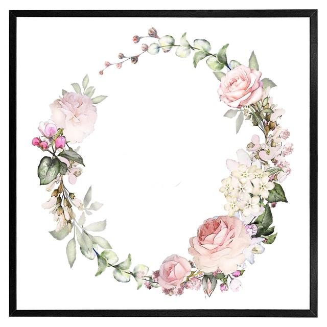 Slavkov Watercolour Flowers - Single Picture Frame Art Prints ClassicLiving Format: Black Framed, Size: 31cm H x 31cm W x 4cm D on Productcaster.