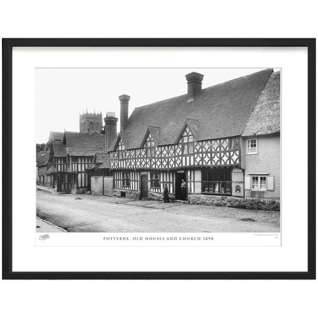 'Potterne, Old Houses and Church 1898' - Picture Frame Photograph Print on Paper The Francis Frith Collection Size: 40cm H x 50cm W x 2.3cm D on Productcaster.