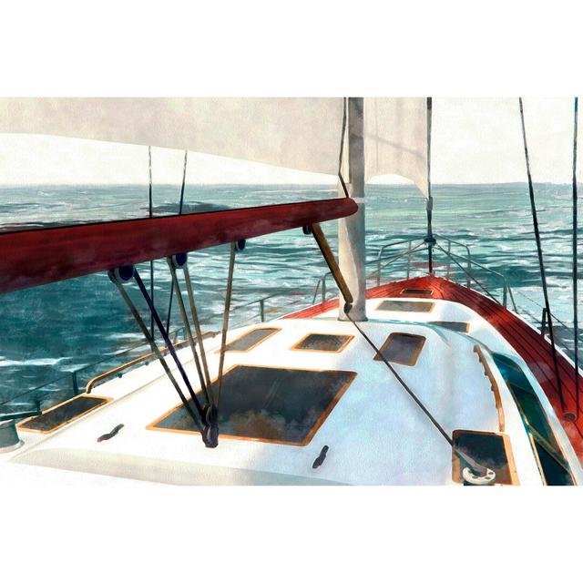 Sailing The Seas I by Alonzo Saunders - Wrapped Canvas Painting Longshore Tides Size: 20cm H x 30cm W x 3.8cm D on Productcaster.